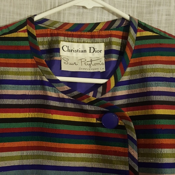 Vintage Christian Dior shantung silk jacket - Picture 2 of 6